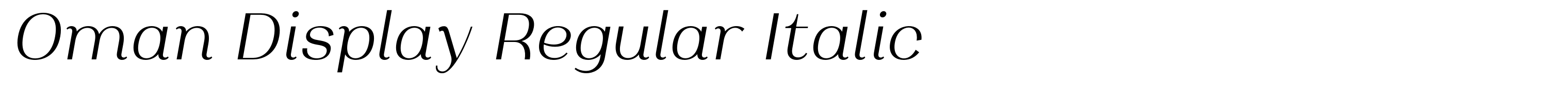 Oman Display Regular Italic